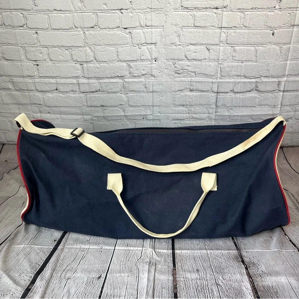 Vintage Bell Atlantic Yellow Pages Duffle Bag Equipment Blue Canvas Tote Phone